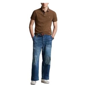 Polo by Ralph Lauren Men's Brown Soft Cotton Short Sleeve Polo Shirt